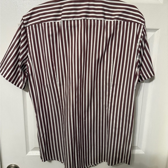 Hugo Boss Brown and White Striped Shirt - Picture 2 of 3